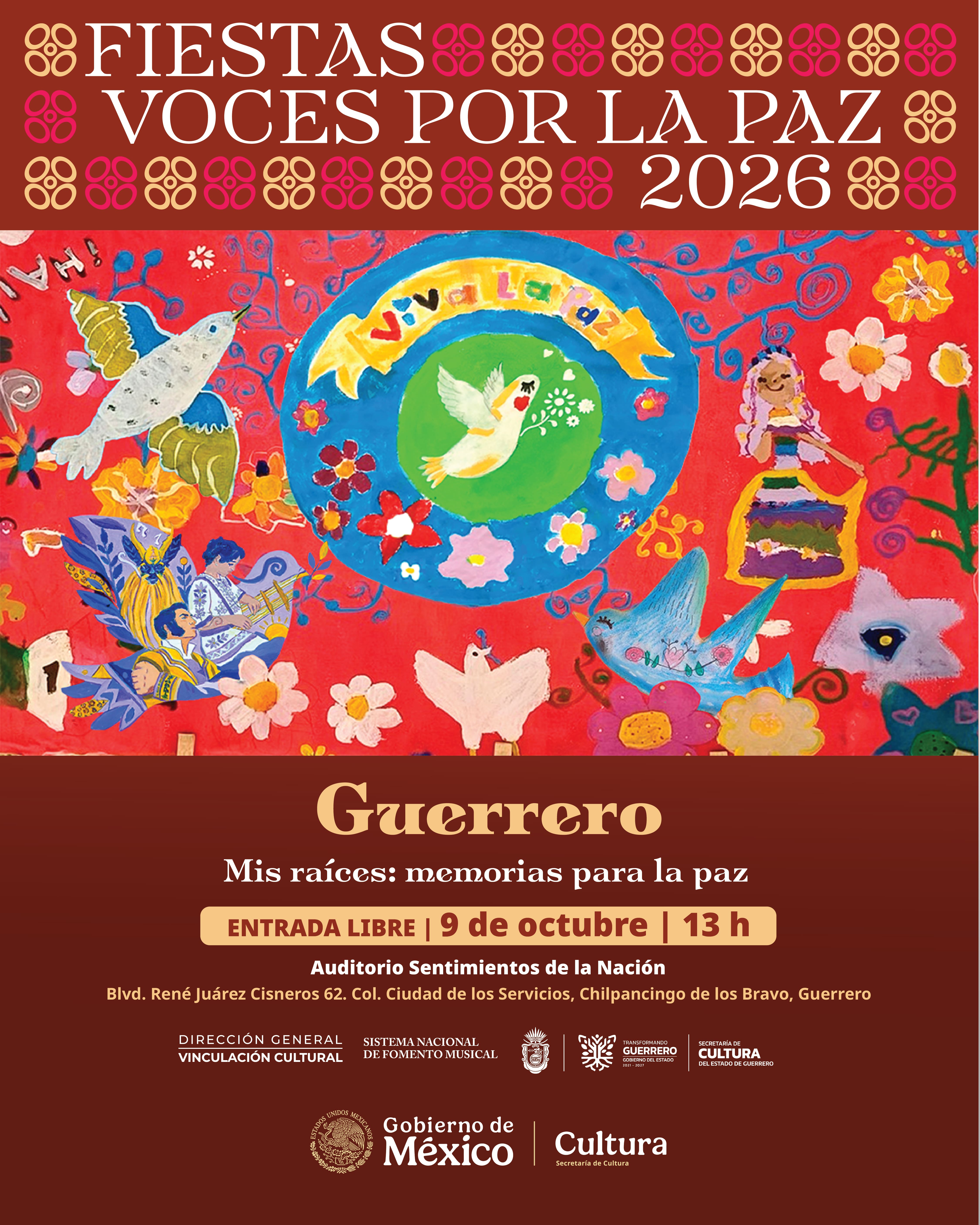 Fiesta voces por la paz Guerrero. Mis raíces: memorias para la paz